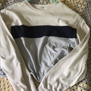 Long sleeve cropped brandy shirt